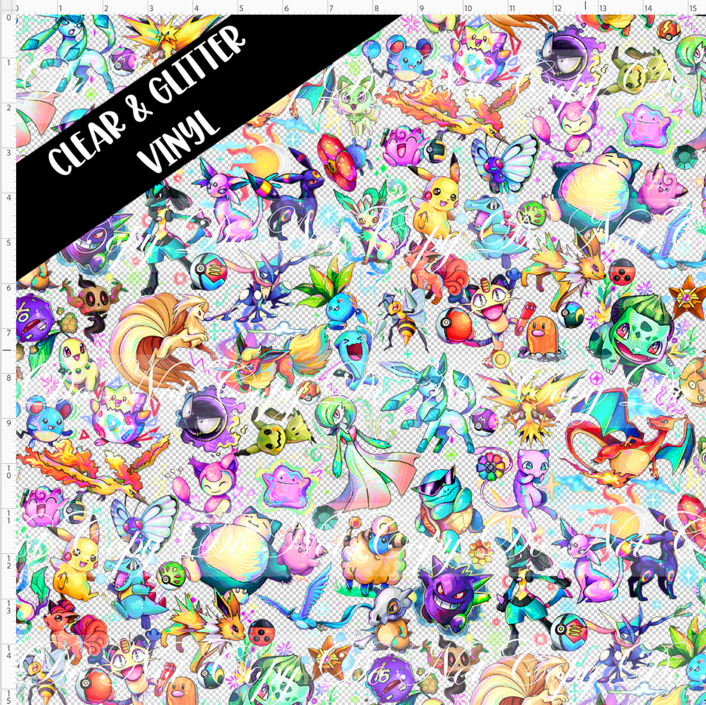 Elemental Critters - Main - CLEAR & GLITTER VINYL - regular scale