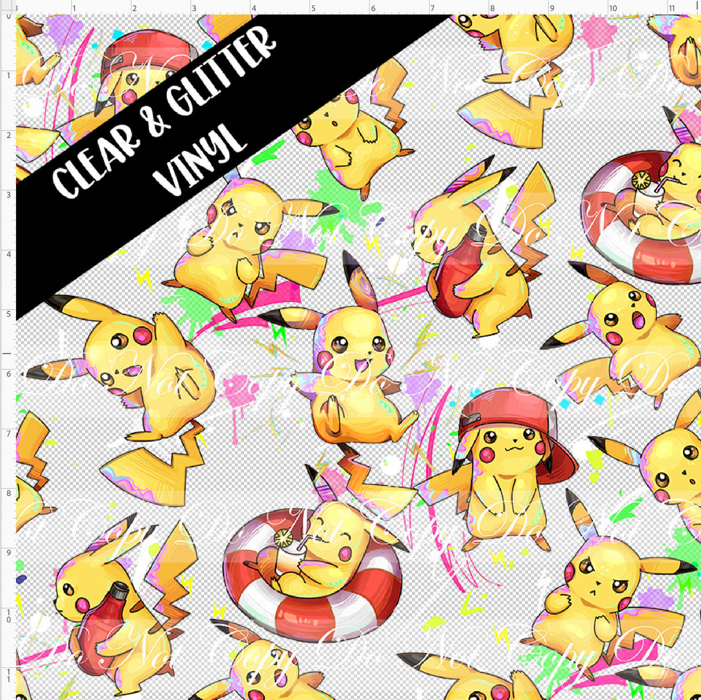 Elemental Critters - chuchu - regular scale - CLEAR & GLITTER VINYL