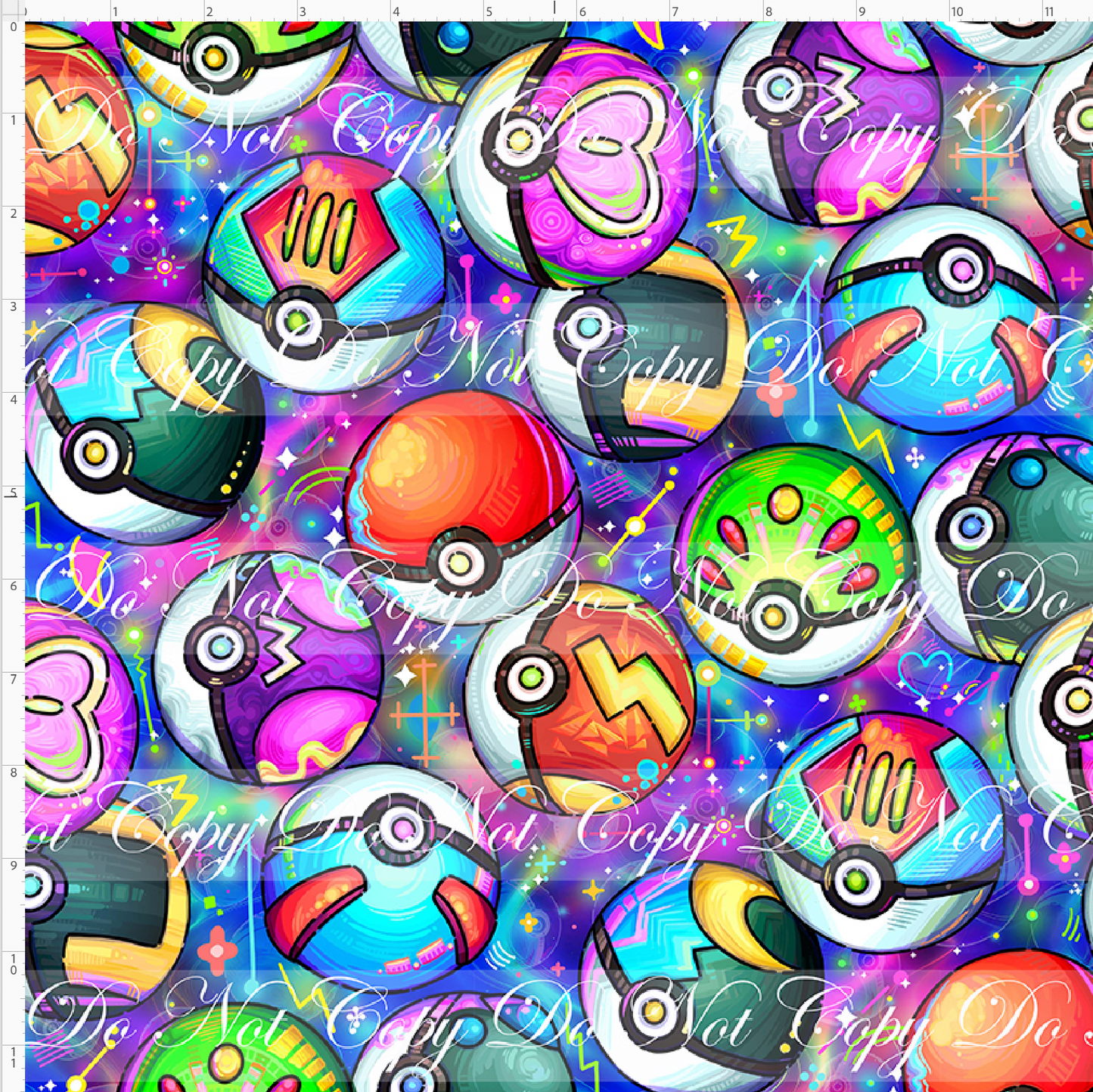 Elemental Critters - poke balls - pink blue background