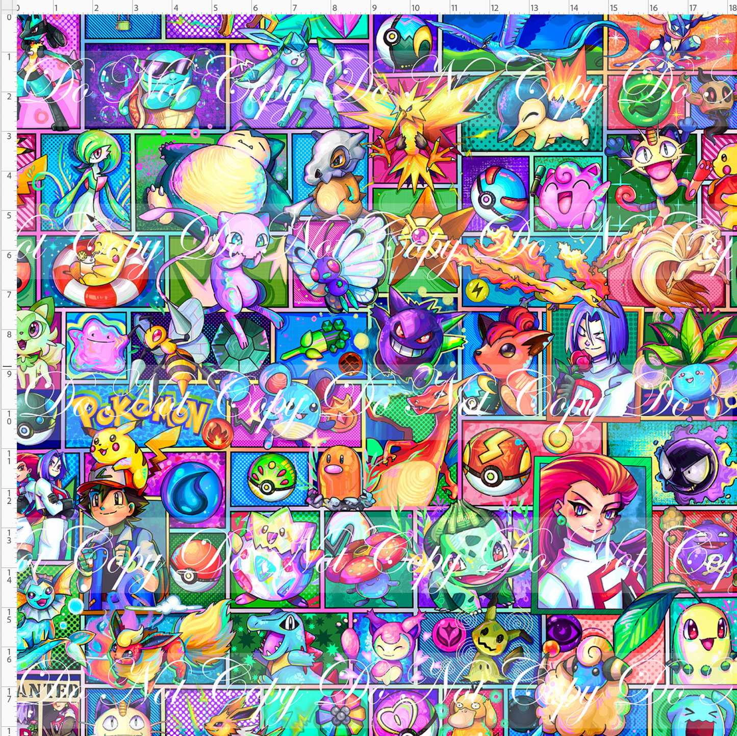 Elemental Critters - squares - regular scale