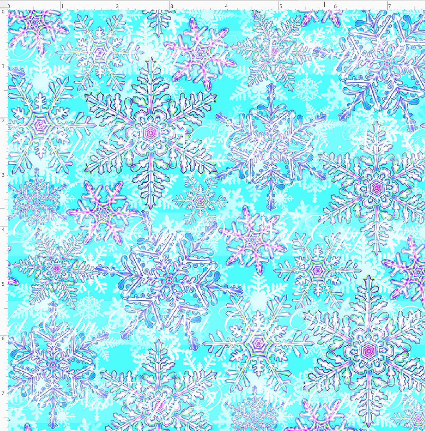 Enchanted Forrest-snowflakes-aqua