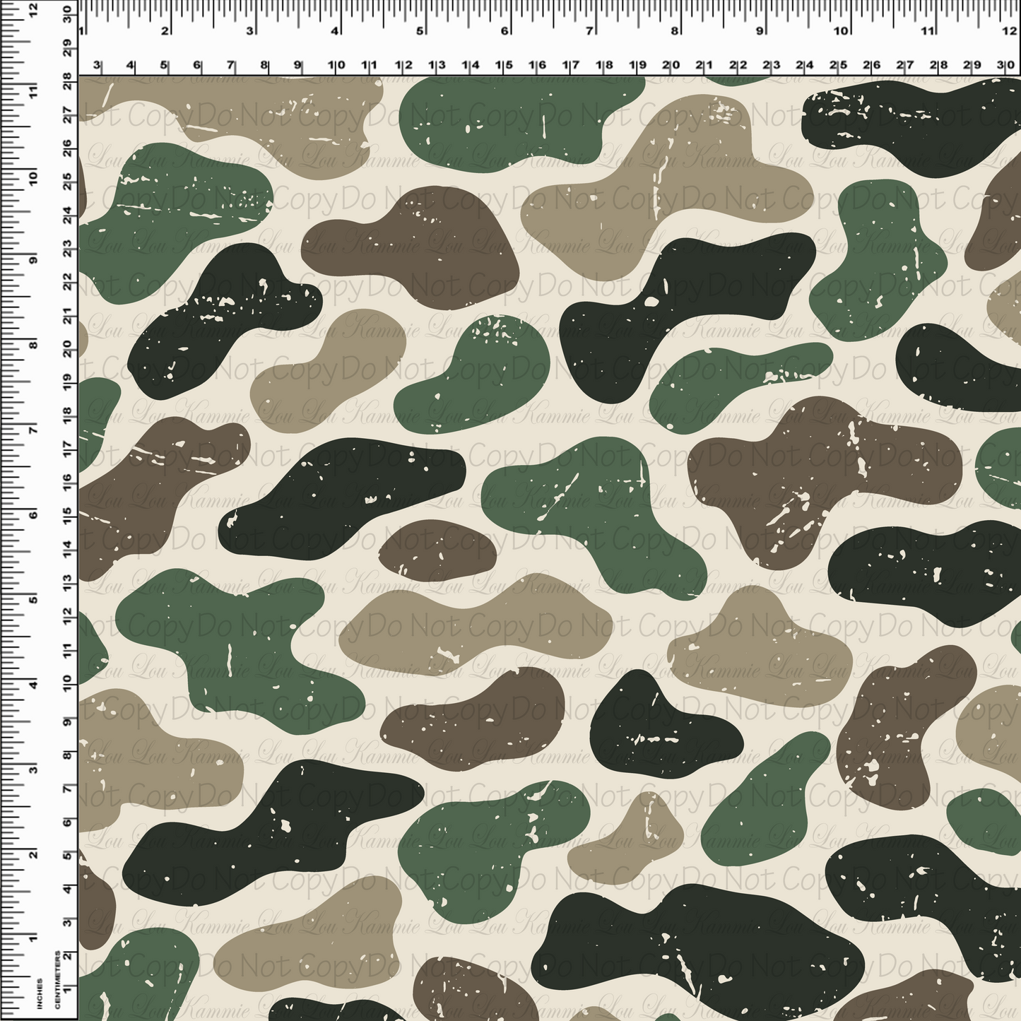 Endless Essentials - CAMOFLAUGE - Distressed Duck - Dark Tan & Green