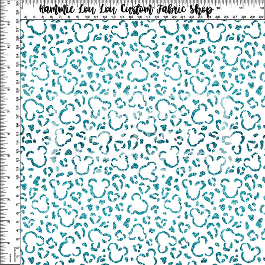 Endless Essentials - Wild Silhouettes - Blue ombre Glitter on White - Small Scale