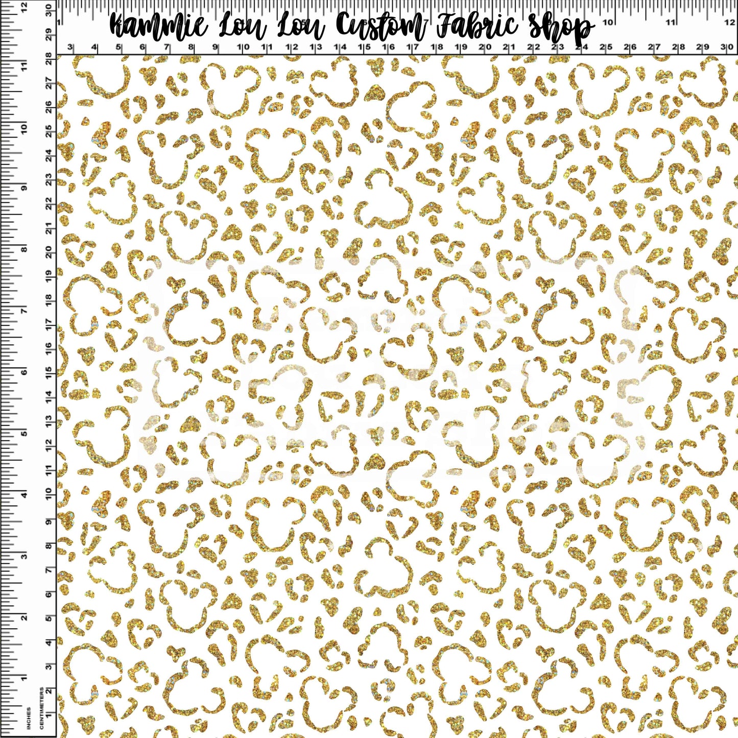 Endless Essentials - Wild Silhouettes - Gold Glitter on White - Small Scale