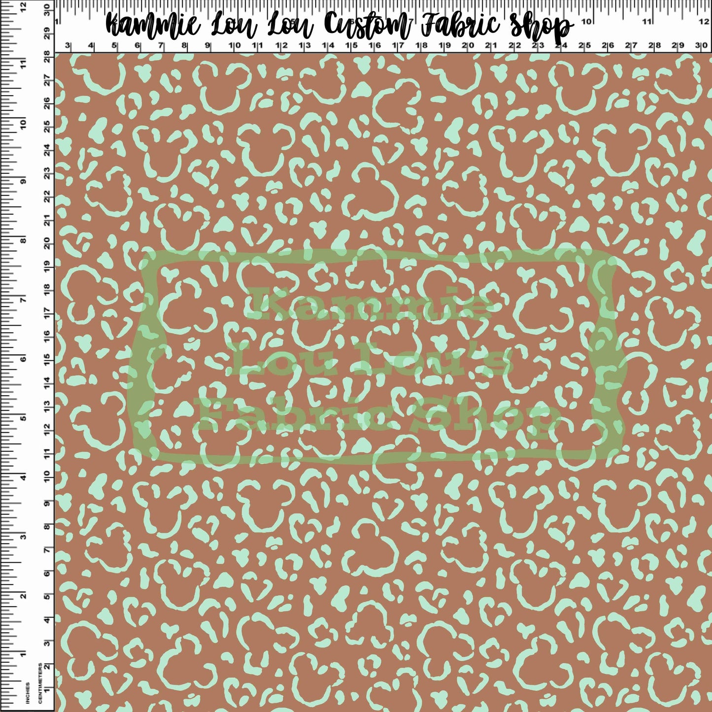 Endless Essentials - Wild Silhouettes - Mint on Brown - Small Scale