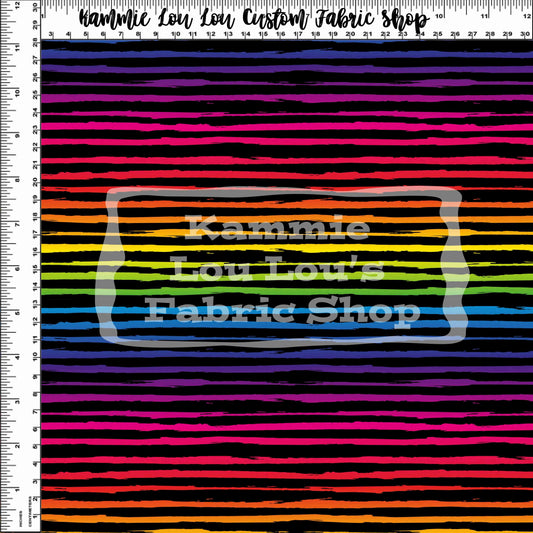 Endless Essentials: Kammieland Most Requested - Rainbow Black Sketch Stripes