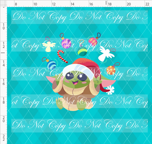 Festive Christmas - Panel - Baby - Turquoise - Adult