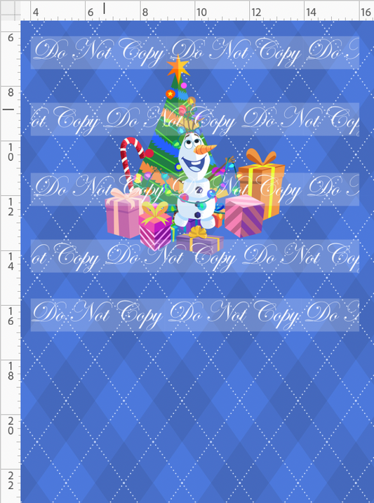 Festive Christmas - Panel - Snowman - Cornflower - Child
