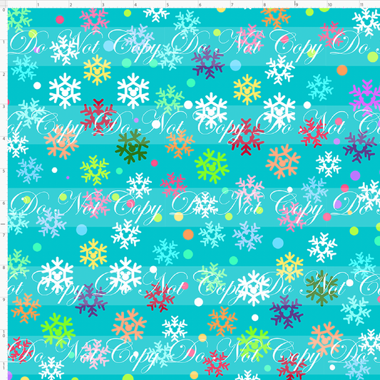 Festive Christmas - Snowflake - Turquoise