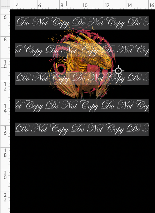 Fire and Blood-Panel-Gold Dragon-black-child