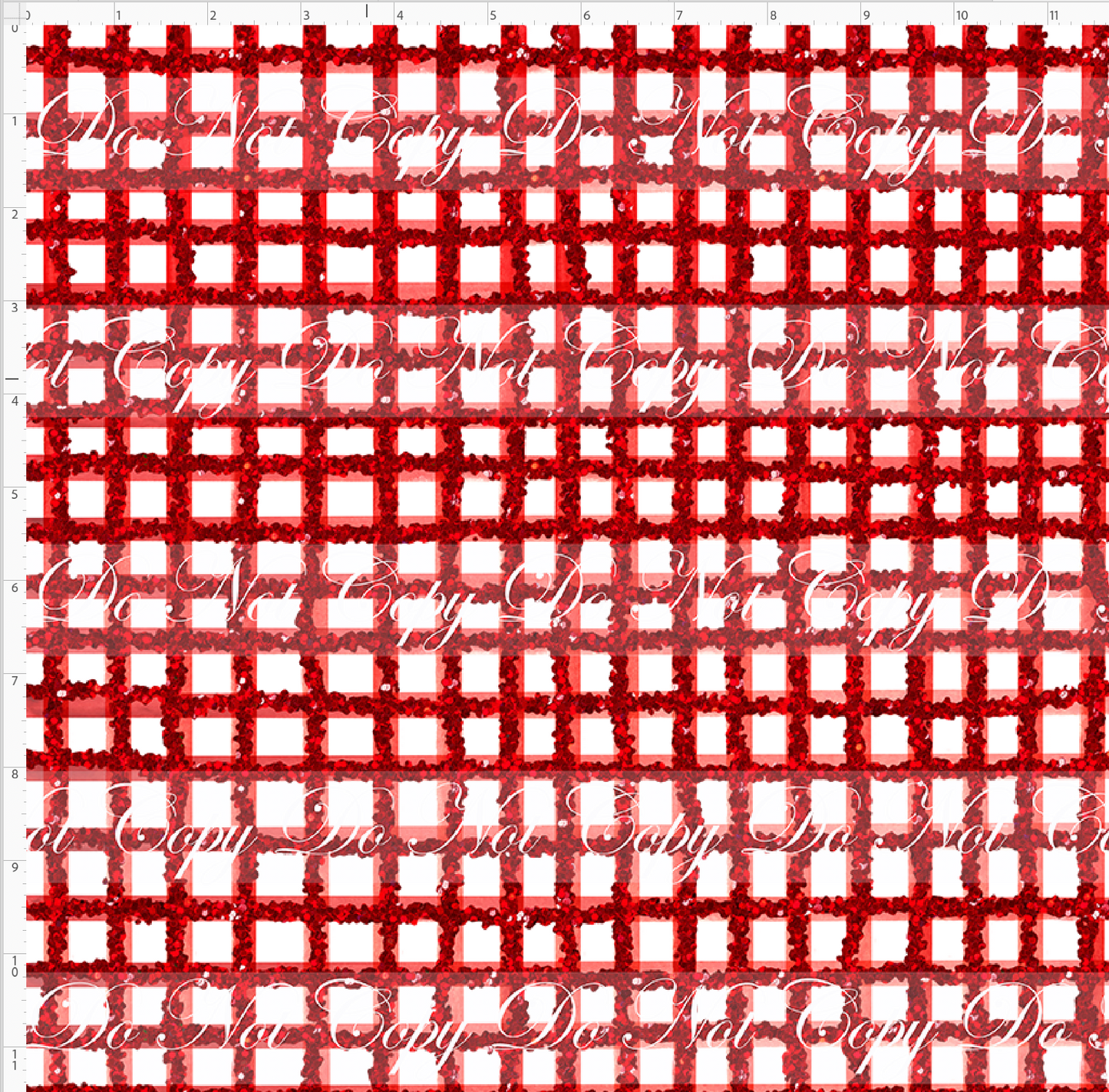 Flight of the Elephant  - Glitter Gingham Red