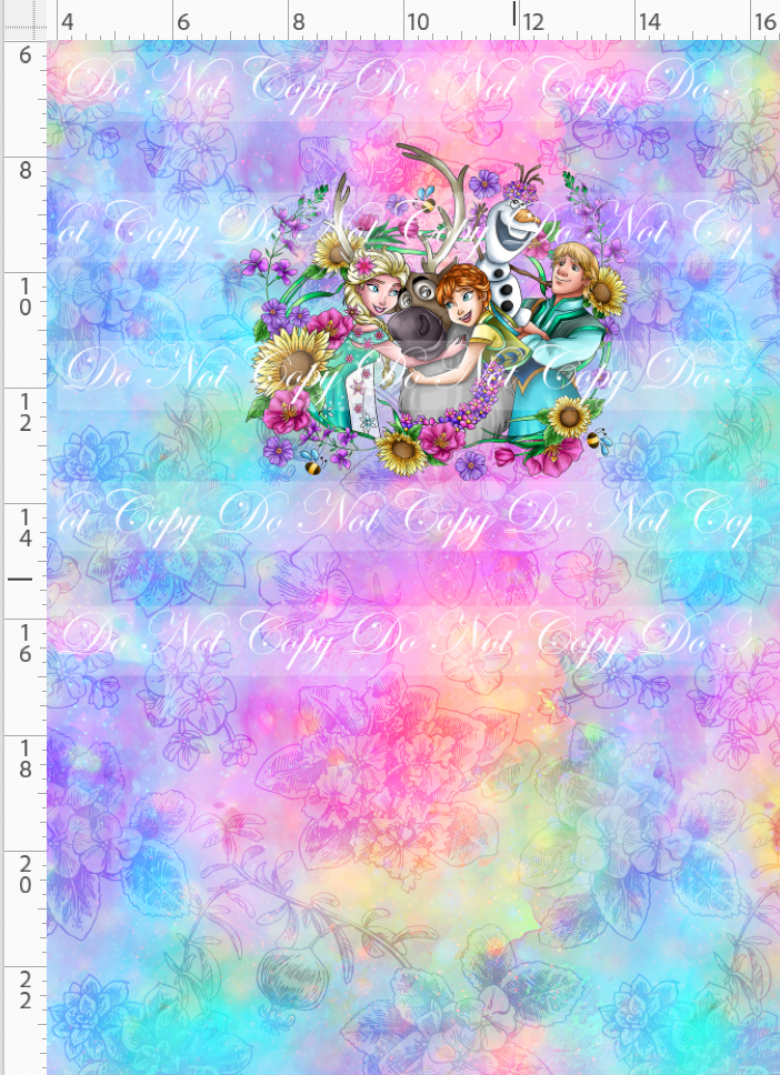 Forever Frozen - panel - colorful flowers - group hug - CHILD