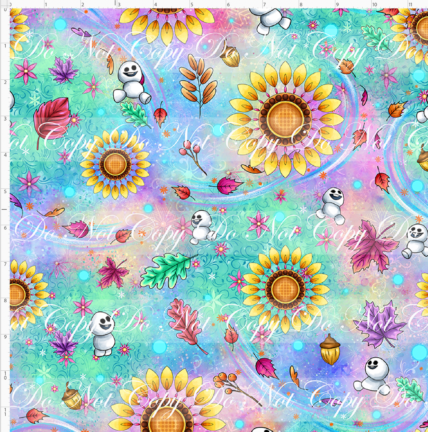 Forever Frozen - sunflower coordinate - REGULAR SCALE