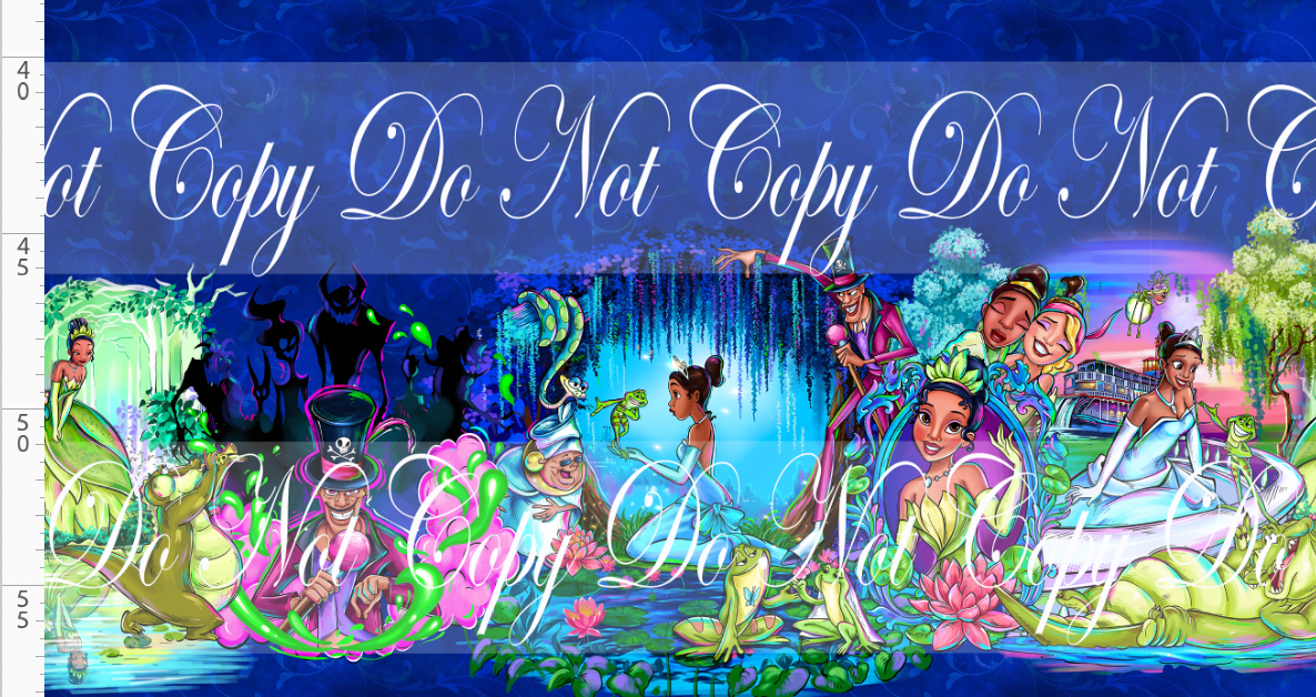 Frogs & Fireflies-Double Border-Blue