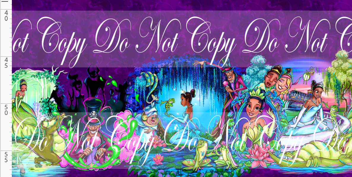 Frogs & Fireflies-Double Border-Purple