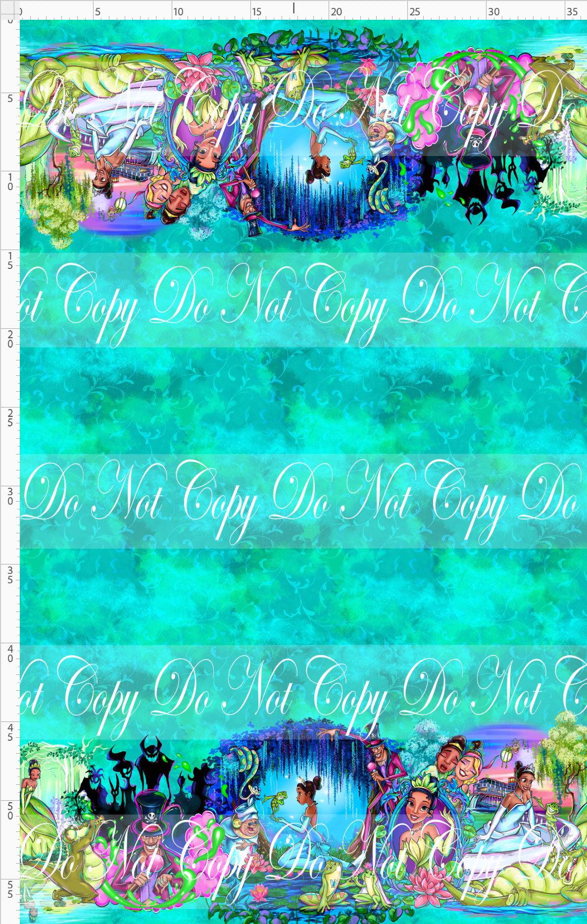 Frogs & Fireflies-Double Border-Teal