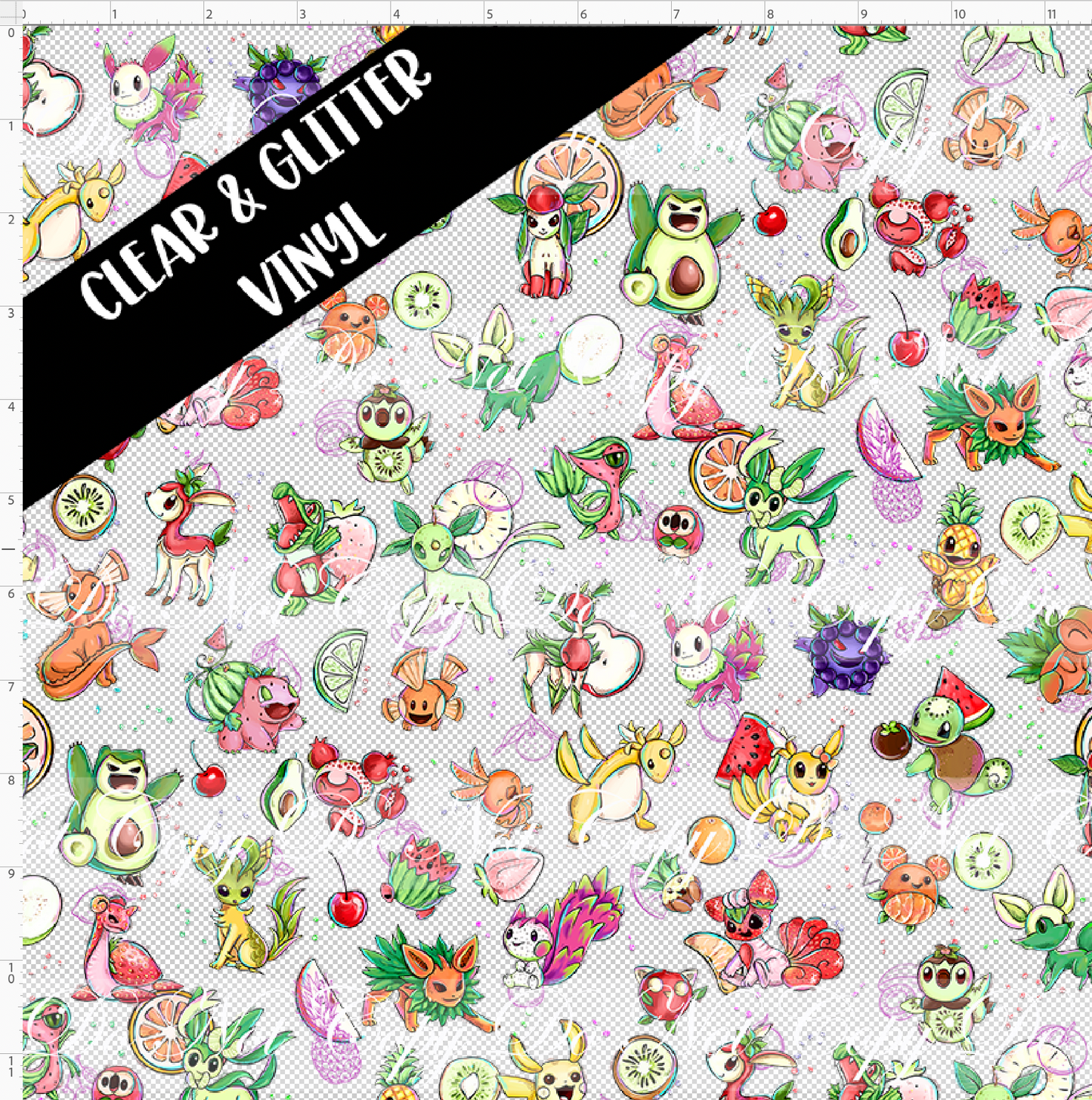Fruity Critters-Main-Small Scale-CLEAR & GLITTER VINYL
