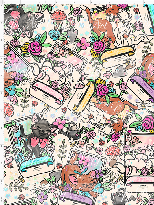 Garden Seed Packet-Cats-off white-regular scale