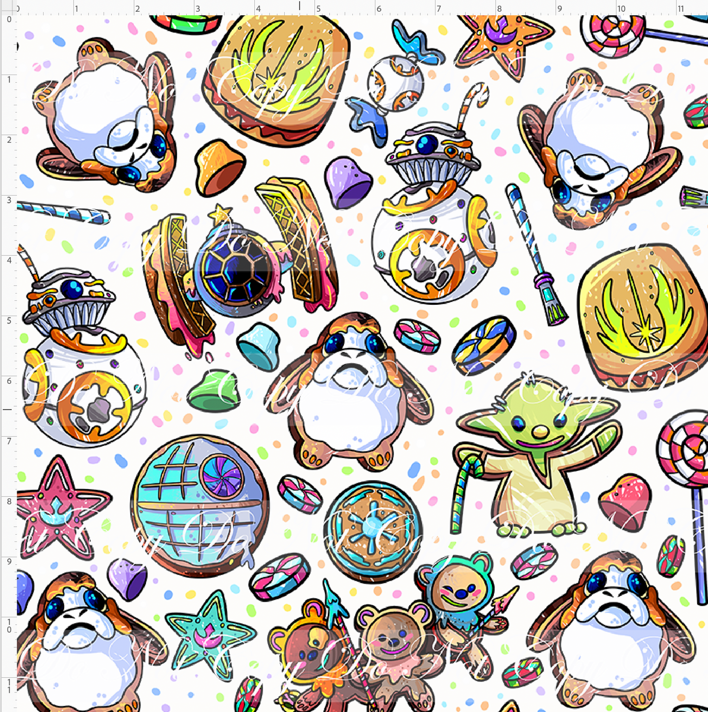 Gingerbread Galaxy-cookie coord-white-regular scale