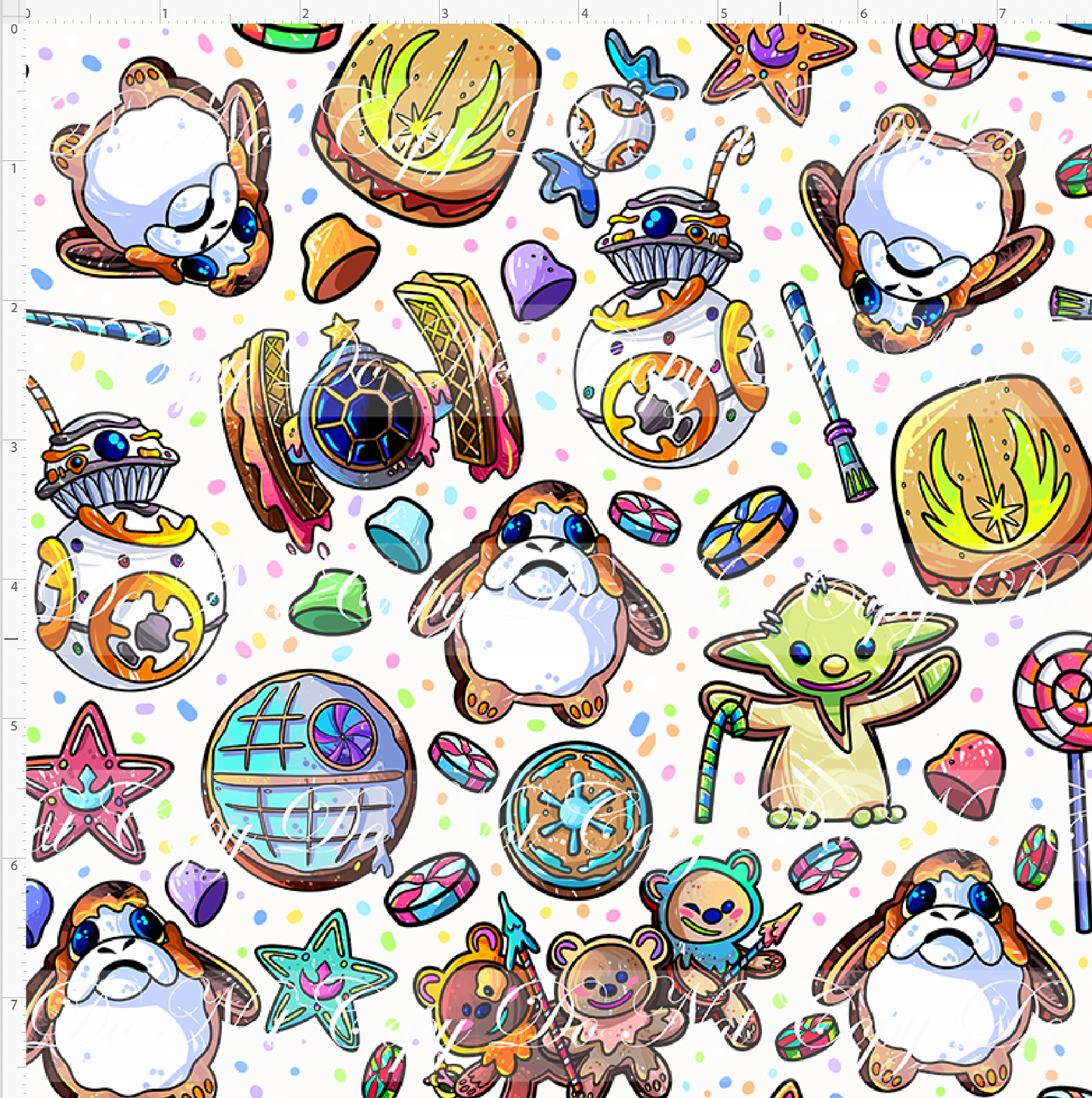 Gingerbread Galaxy-cookie coord-white-small scale