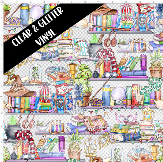 HP Magic-Book Shelf-Small Scale-CLEAR & GLITTER VINYL
