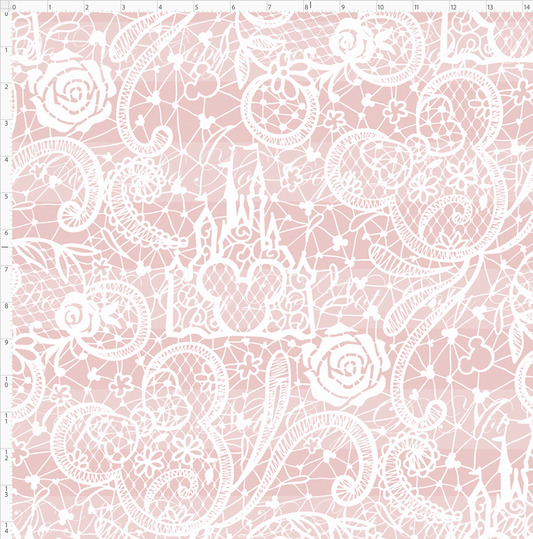 Happily Ever After Wedding-lace-white on pink-regular scale