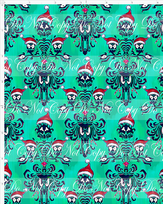 Haunted Christmas - wallpaper - green