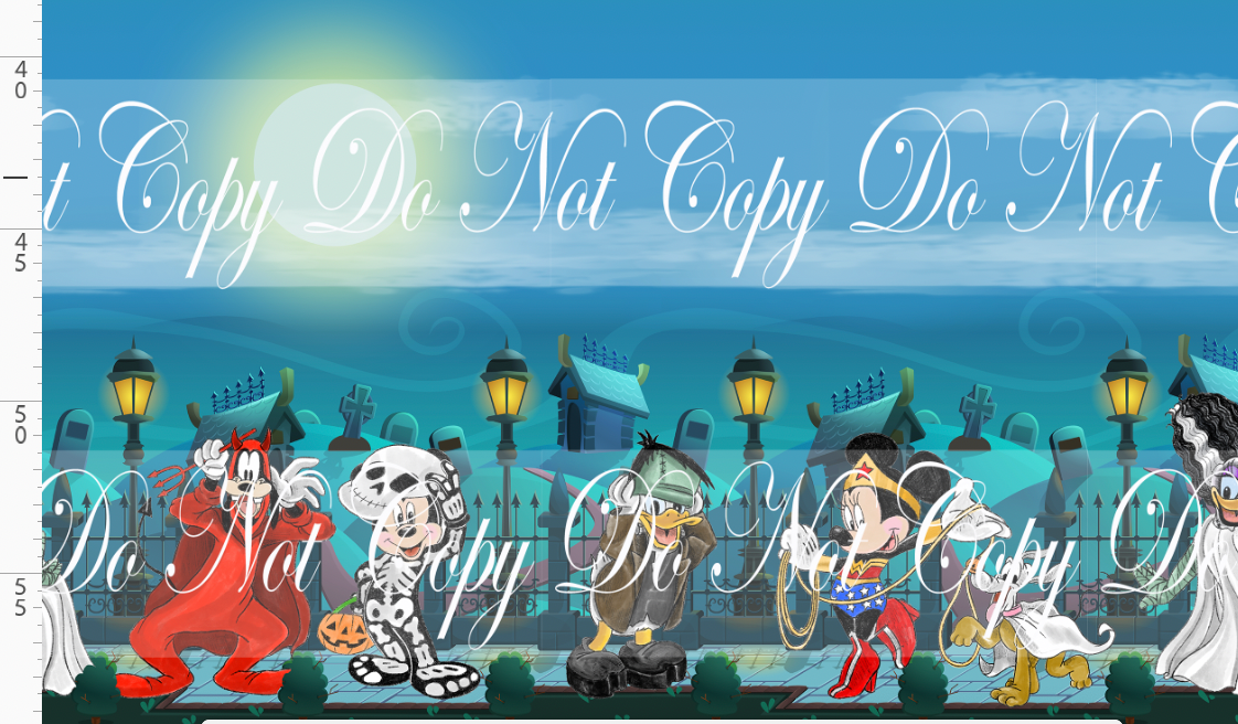 Haunting of Main Street - Trick or Treat Blue Border