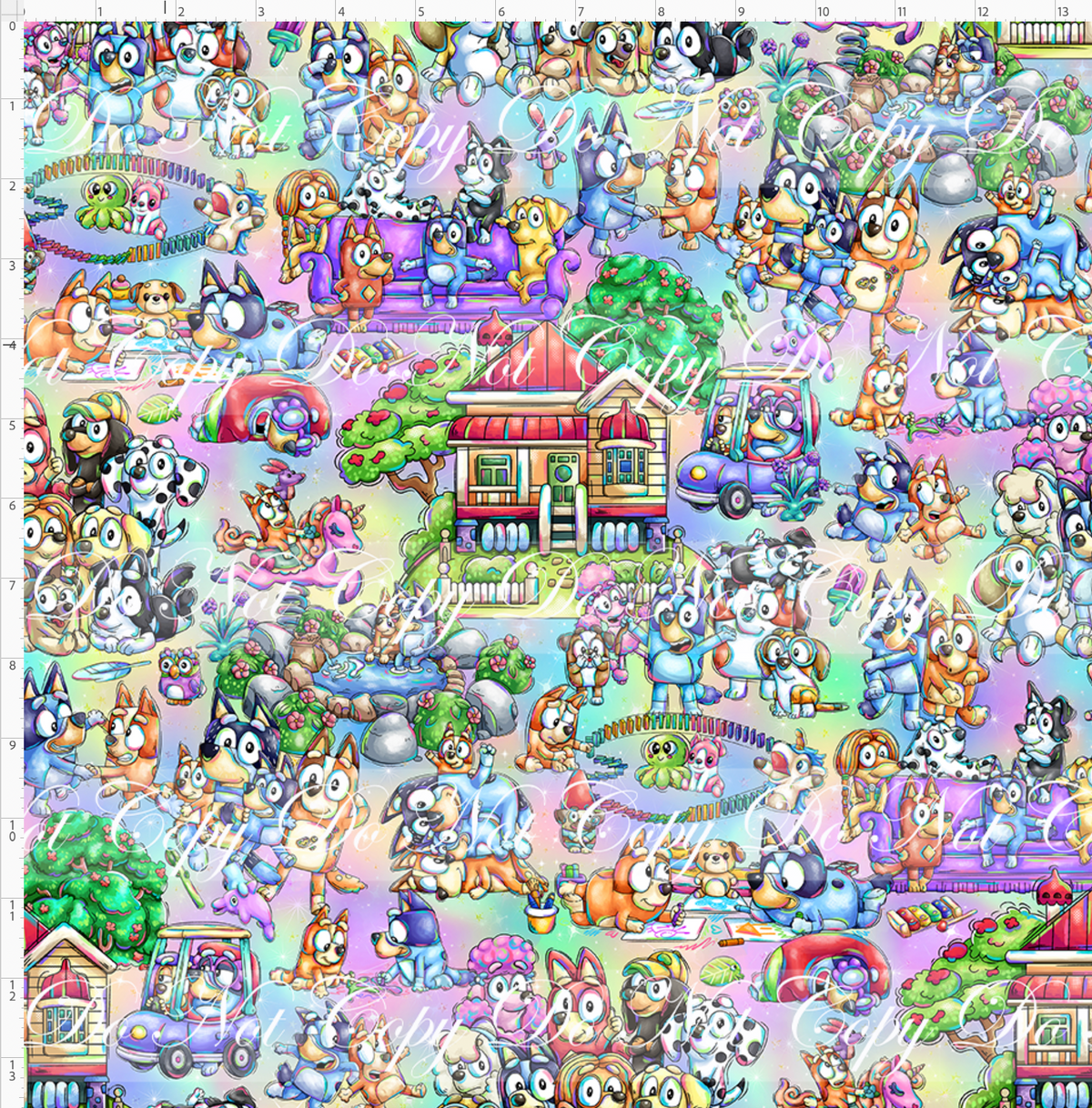 Heeler Hideaway - Main - Pastel Rainbow - regular scale