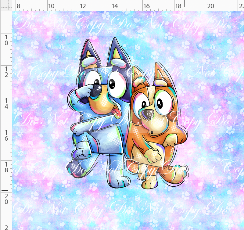 Heeler Hideaway - Panel - kids - Blue Purple - adult