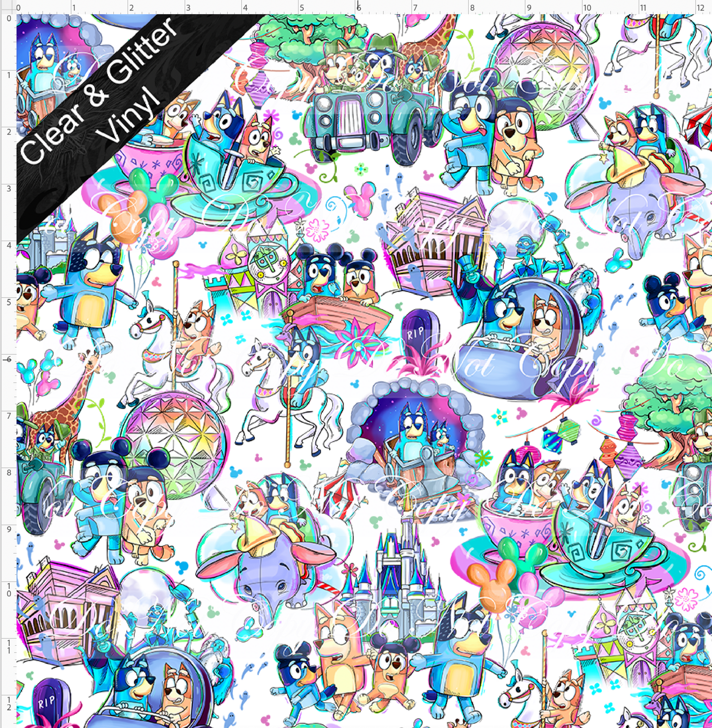 Heeler Magical Adventures-Main-Regular Scale-CLEAR & GLITTER VINYL