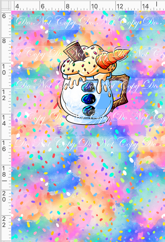Hot Cocoa-Panel-Colorful-Snowman cup-Child