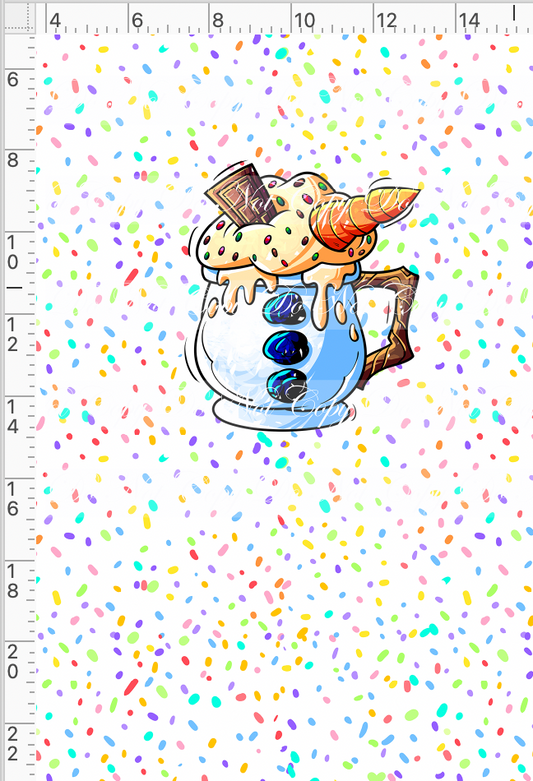 Hot Cocoa-Panel-White-Snowman cup-Child