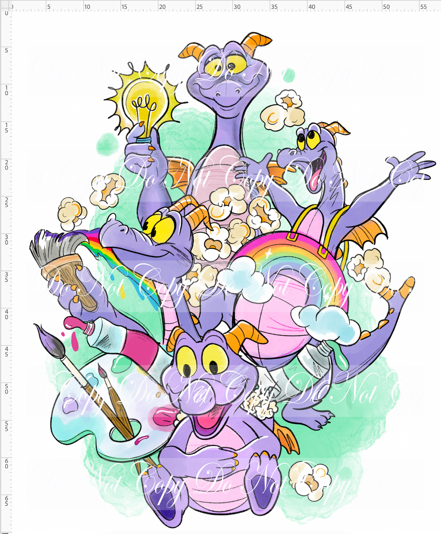 Imagination Dragon - Full Size Blanket Panel 58W x 72H