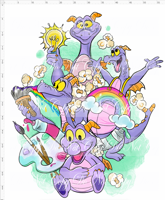 Imagination Dragon - Full Size Blanket Panel 58W x 72H