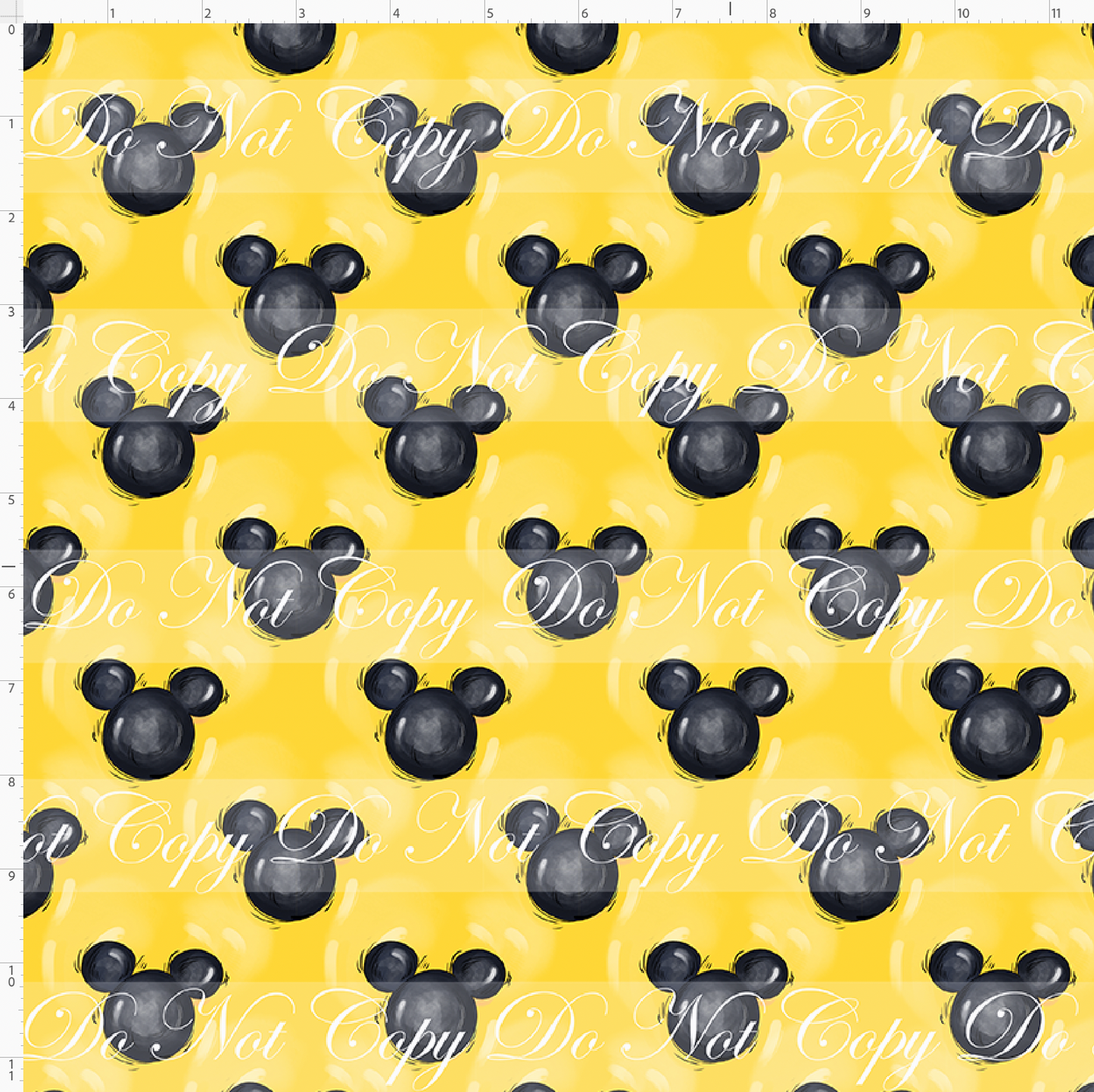 It started with a mouse-mouse heads-1 inch-yellow and black