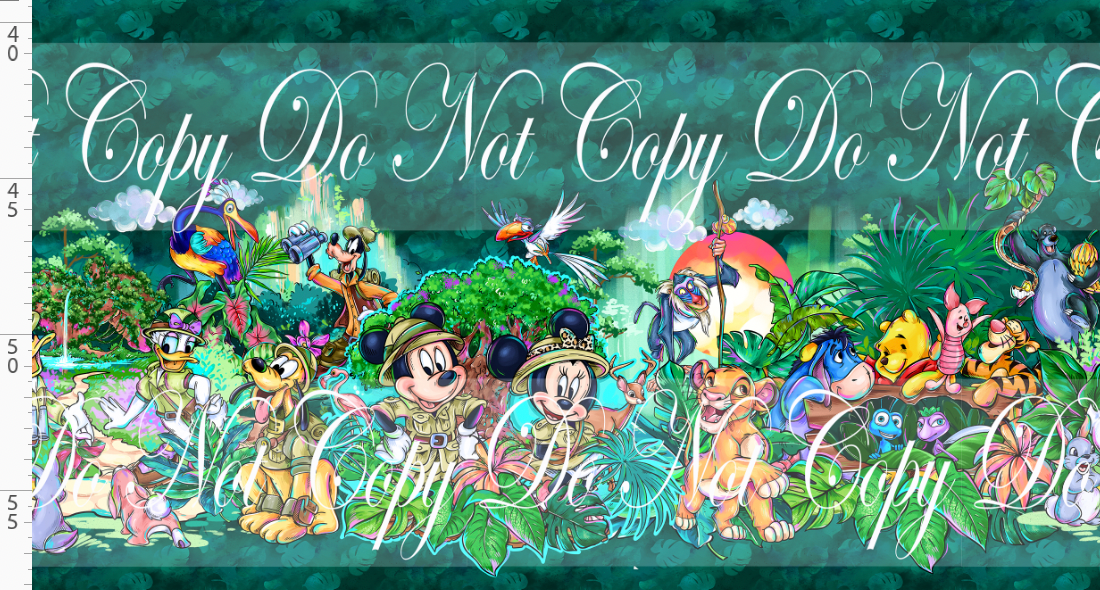 Jungle Journey - Double Border - Green