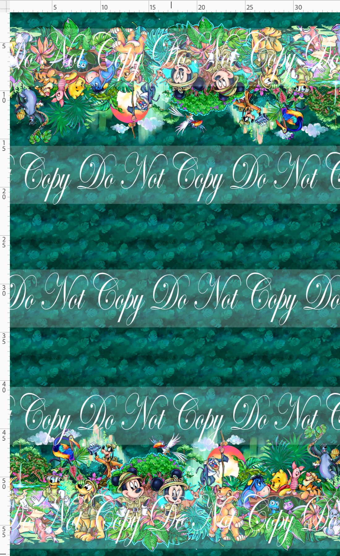 Jungle Journey - Double Border - Green