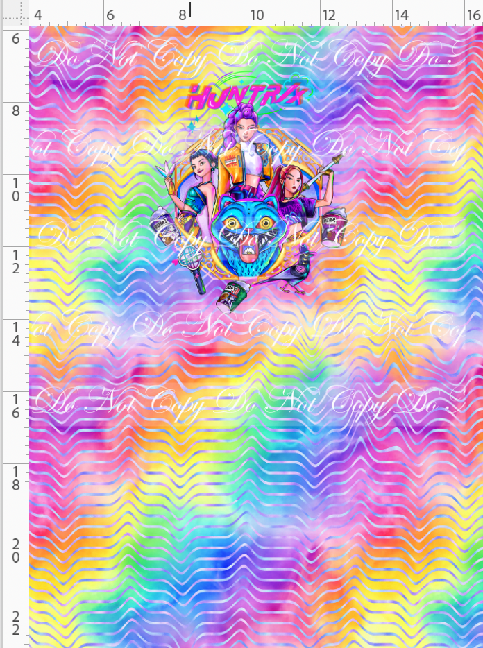 KPOP Huntrix - Panel - CHILD - 3 girls with elements - Rainbow