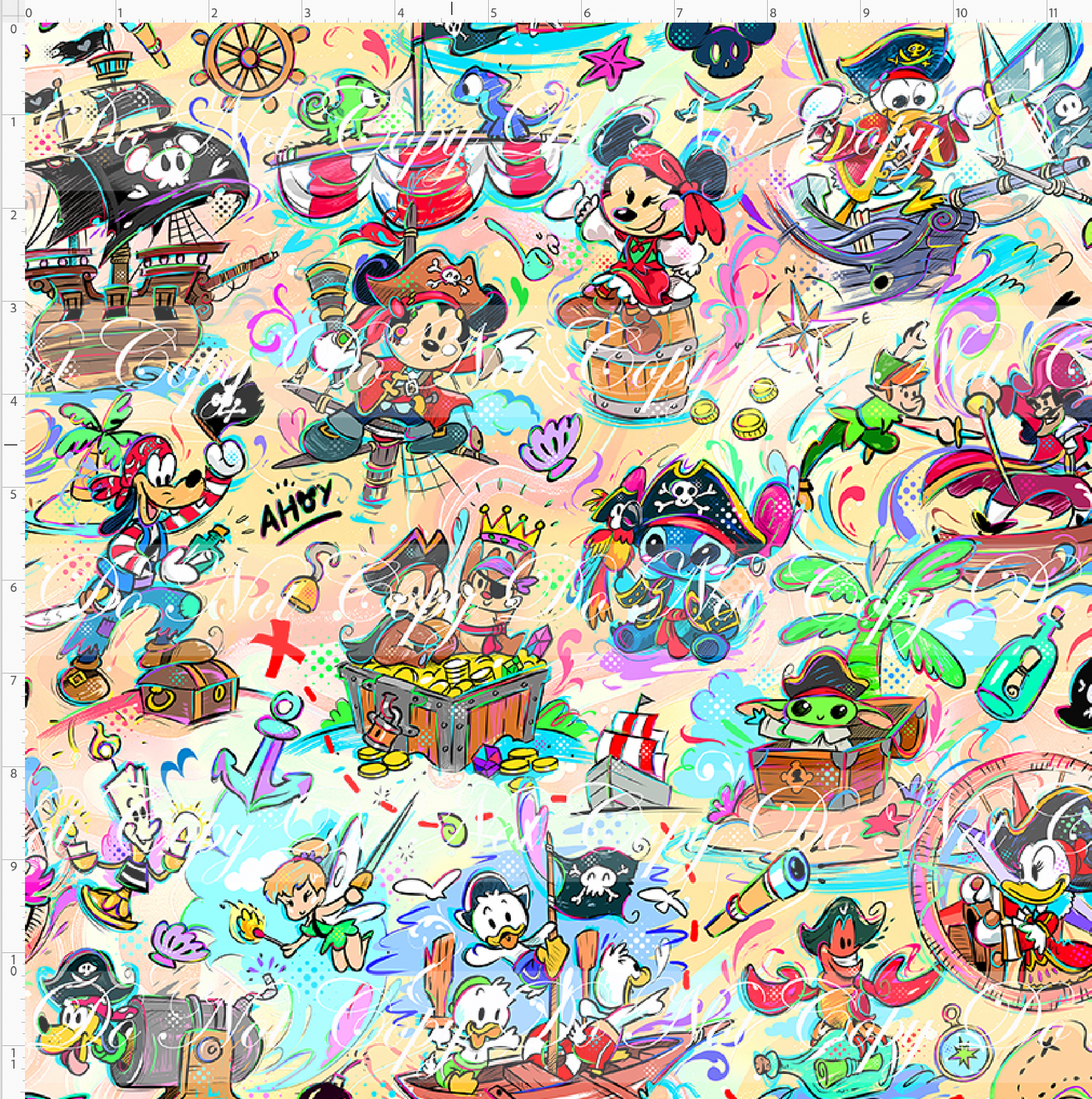 Kawaii Pirates - Main - tan - REGULAR SCALE