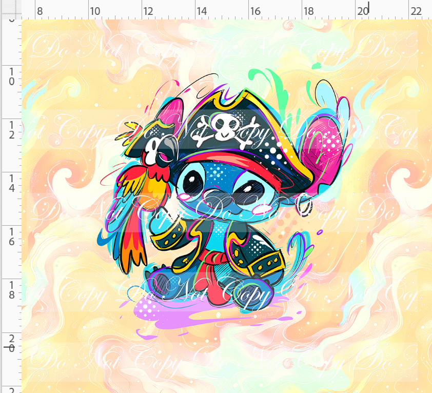 Kawaii Pirates - panel - 626 - tan - ADULT