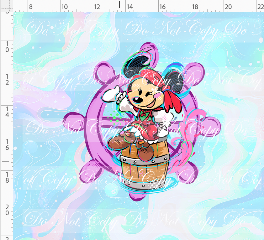 Kawaii Pirates - panel - Girl Mouse - pastel - ADULT