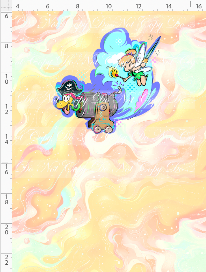 Kawaii Pirates - panel - Tink - tan - CHILD