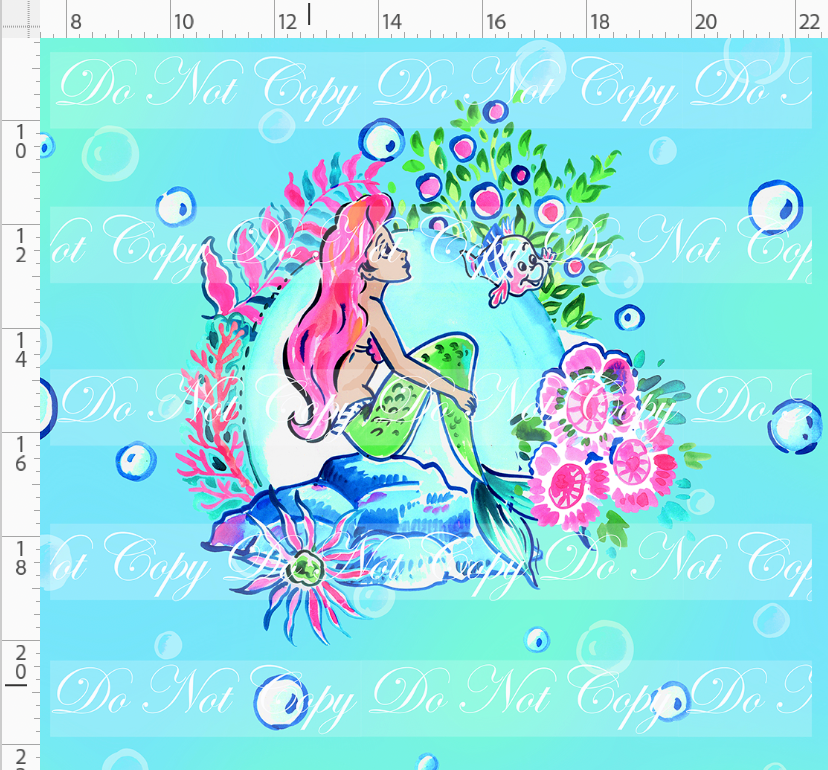 LP Inspired-Mermaid-panel-side profile with moon-blue-adult