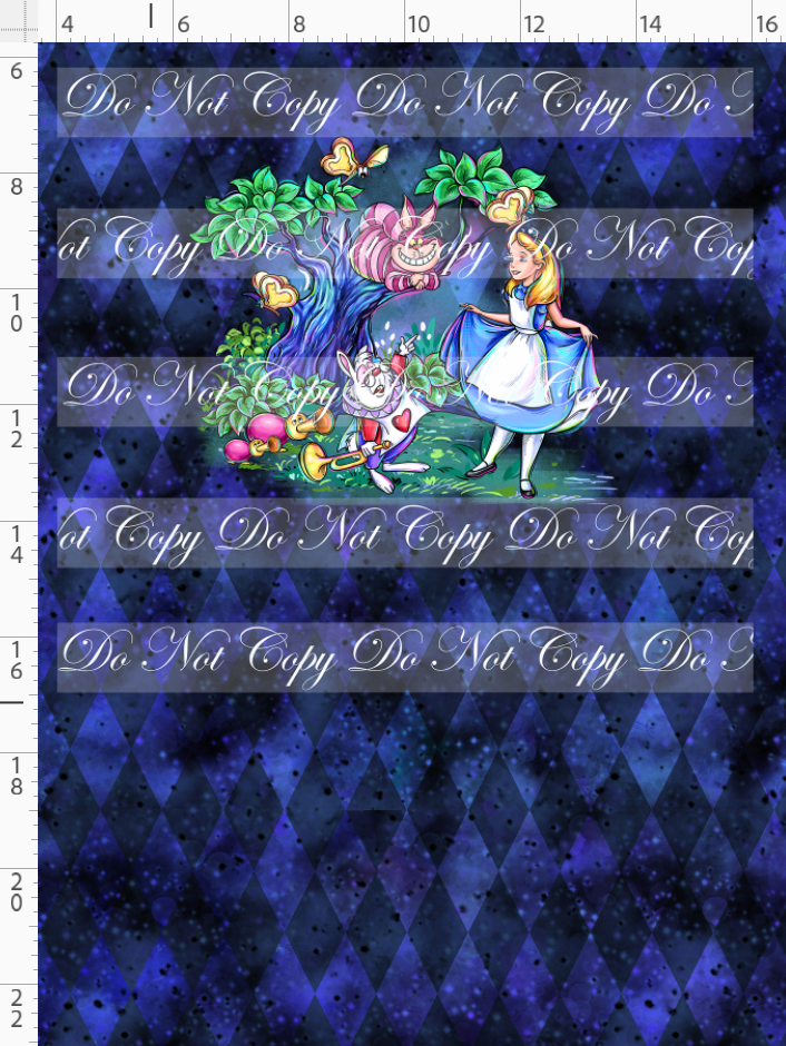 Lost in Wonderland-Panel-Main Character-Navy Black-child