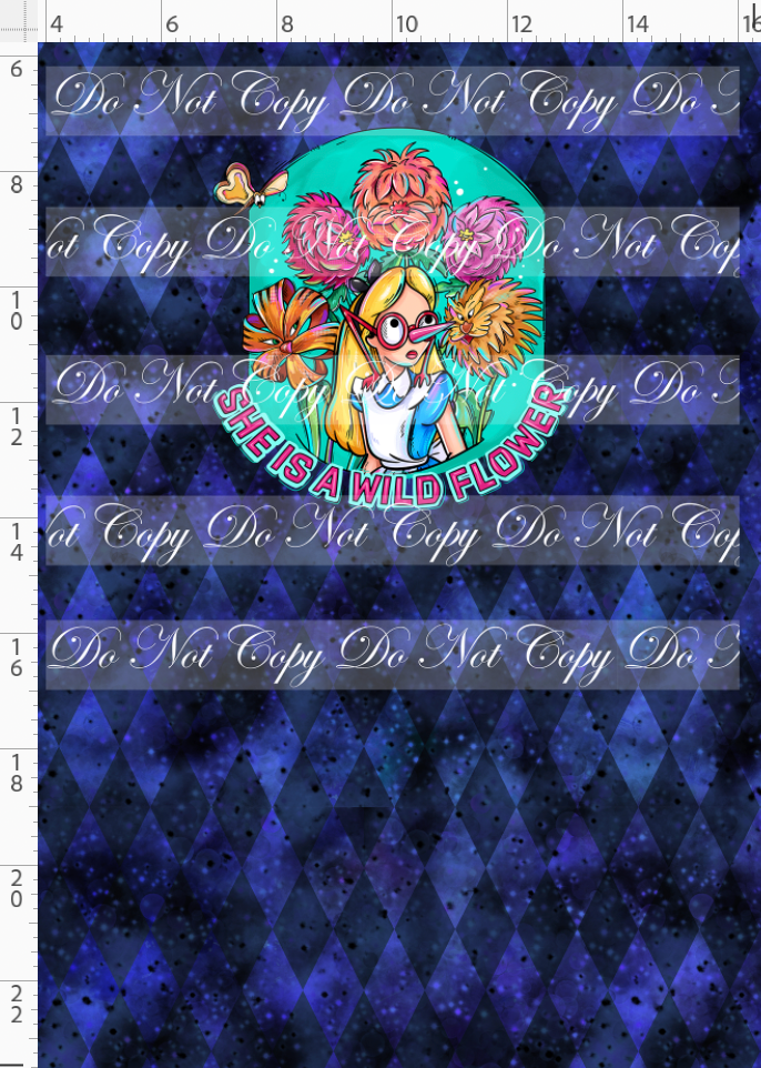 Lost in Wonderland-Panel-Wonderland-Navy Black-child