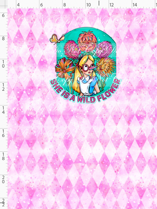 Lost in Wonderland-Panel-wildflower-pink-Child