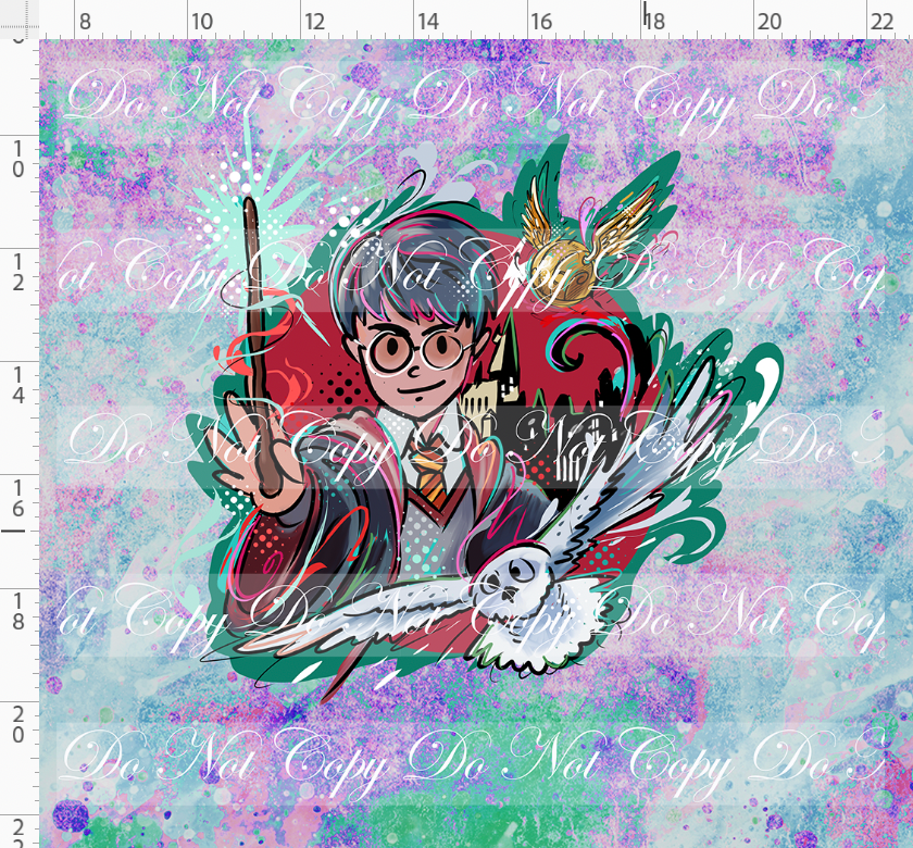 Magical Mischief-panel-harry-simple multicolor background-adult