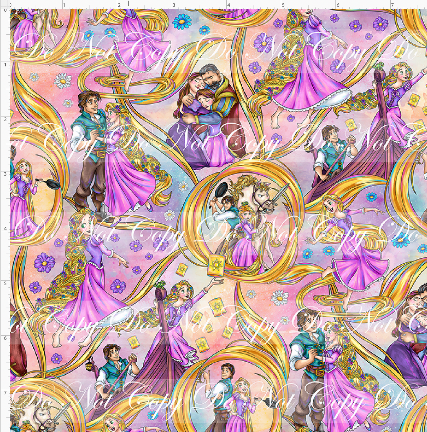 Maiden in the Tower - Entwined in hair - colorful - SMALL SCALE