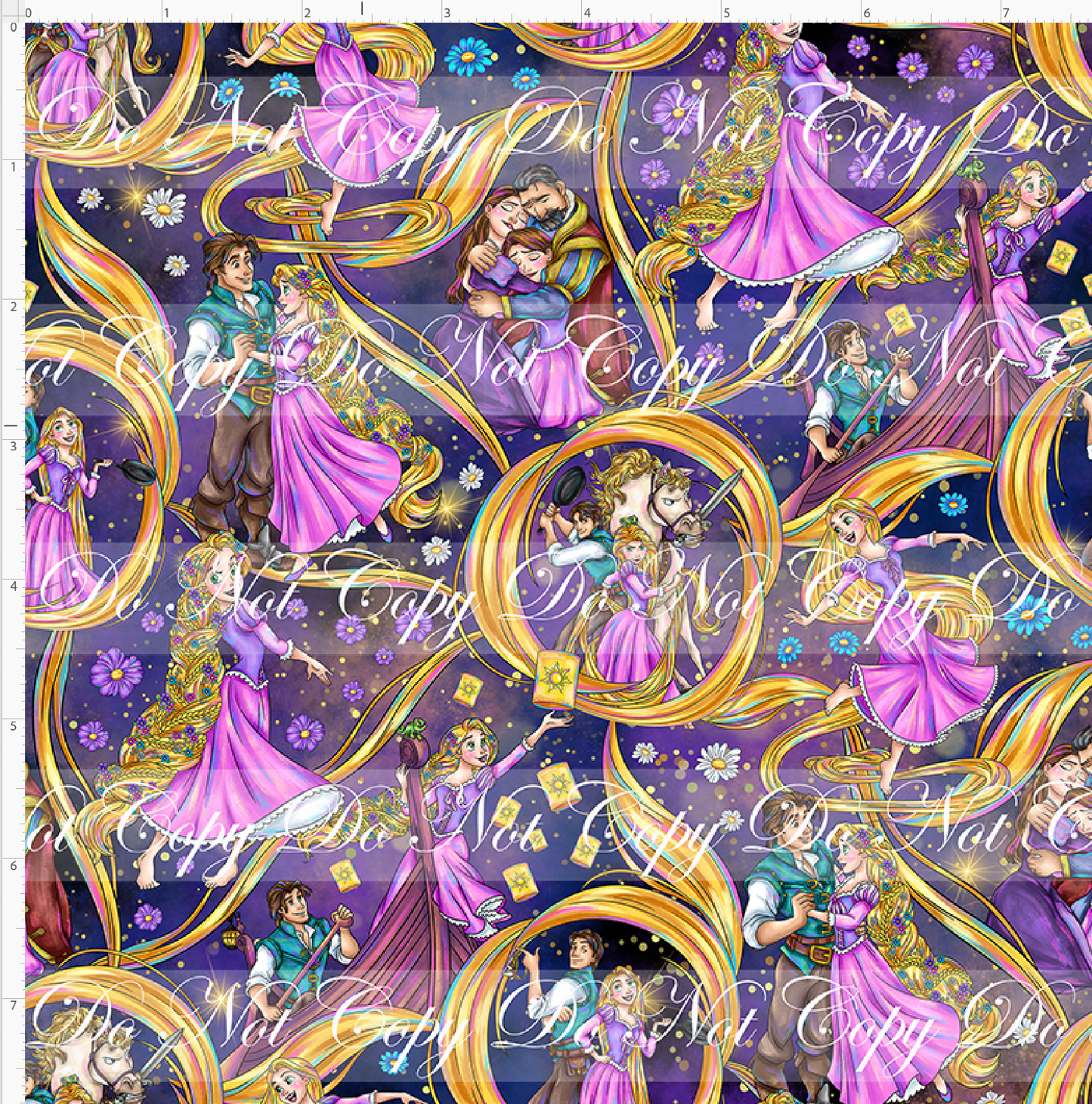 Maiden in the Tower - Entwined in hair - dark purple - SMALL SCALE